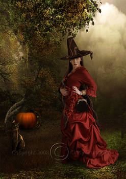 Witch in red