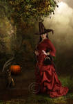 Witch in red by CindysArt