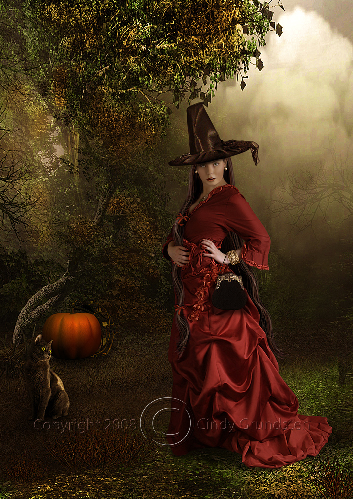 Witch in red