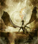 Dragon in danger by CindysArt