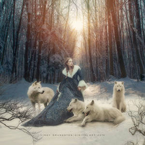 The white wolves by CindysArt