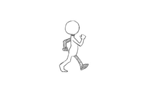 Walk cycle animation test (keyframes) by MeikDraws on DeviantArt