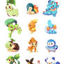 All starter pokemon