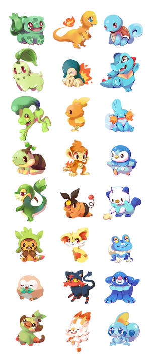 All starter pokemon