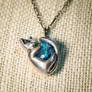 Blue Topaz Cat Pendant