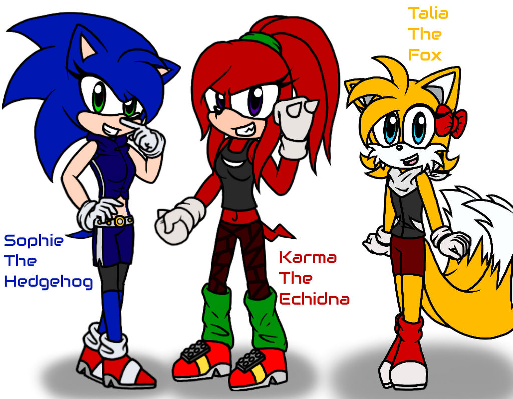 Sonic, Knuckles, and Tails Gender-bender by SonicFan4ever2002 on DeviantArt