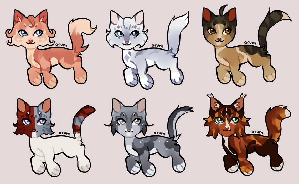 cat adopts 4/6 open by arumrose on DeviantArt
