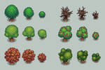Free Top-Down Trees Pixel Art by CraftPix on DeviantArt