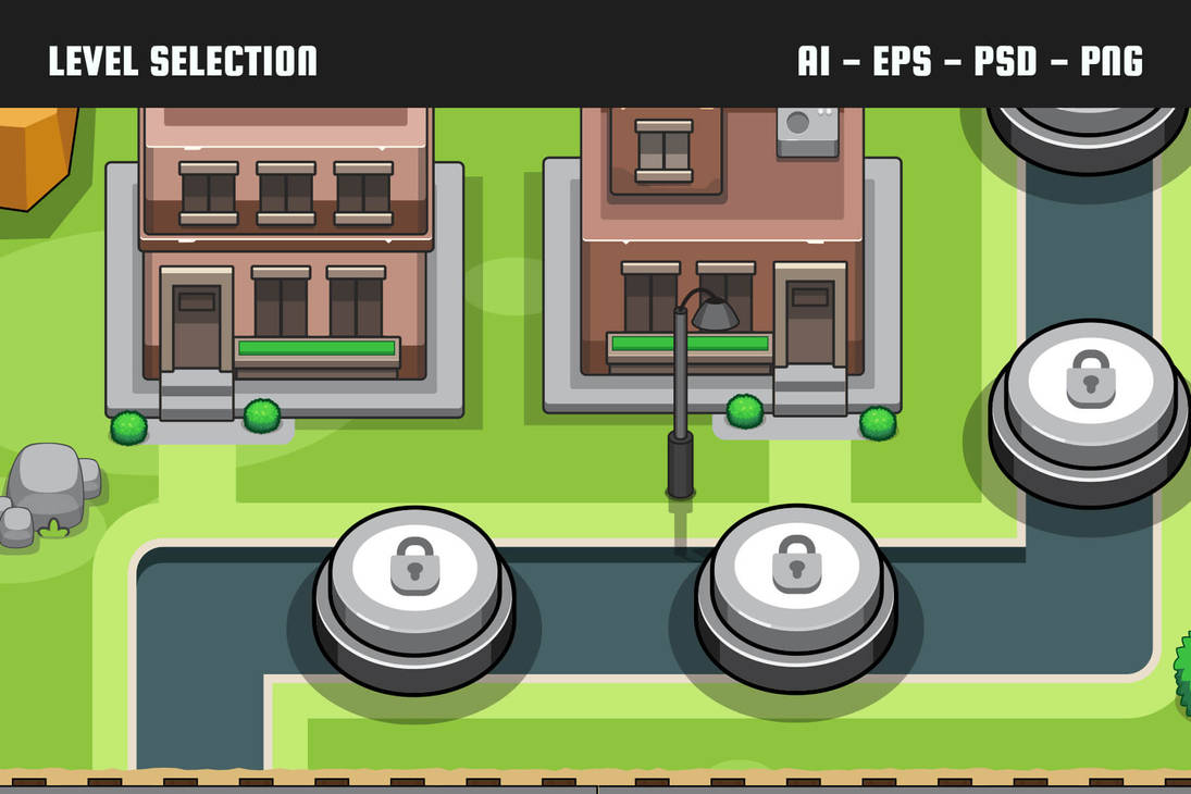 Html5 Game Road Map Game Road Map with Level Indicators Asset Pack by CraftPix on DeviantArt