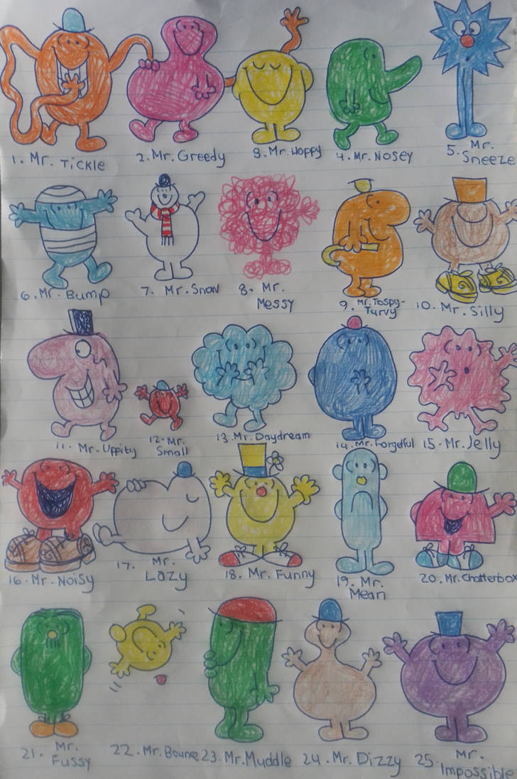 Mr Men and Little Miss is 52 years old today. by Javon2000 on DeviantArt