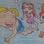 The Weekenders swimming underwater