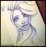 Moleskine Sketch: Beauty and the Crown