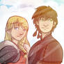 Hiccup and Astrid from How to Train Your Dragon 2
