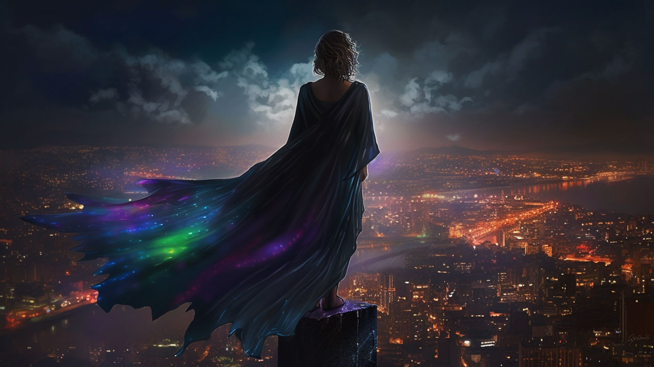 Faux looks out over the city. by uncaray on DeviantArt