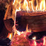 Fireplace.