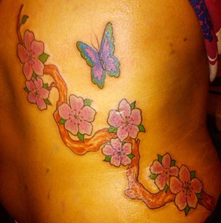 Blossoms Rib Tattoo