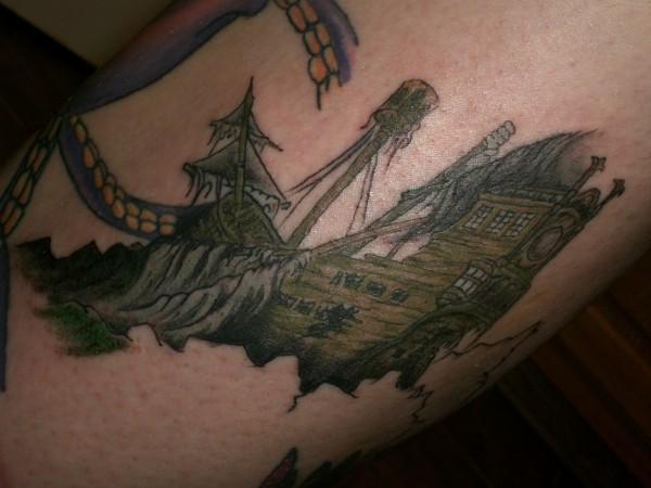 Sunken Pirate Ship Tattoo By Xxmatt Thomasxx On Deviantart