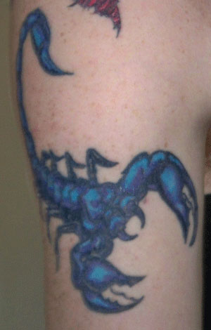 Blue Scorpion Tattoo