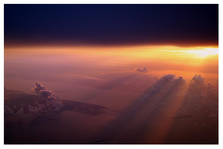 Sunrise from a plane