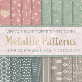 Metallic Patterns on Soft Painterly Textures