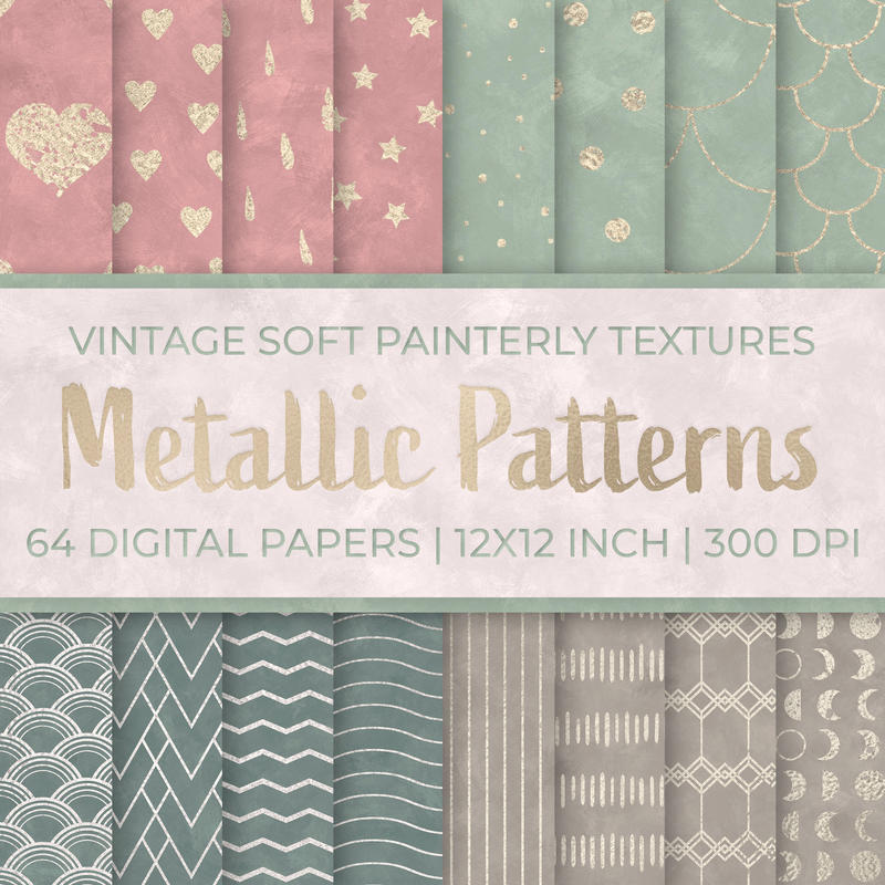 Metallic Patterns on Soft Painterly Textures by OhThisIsNice on DeviantArt