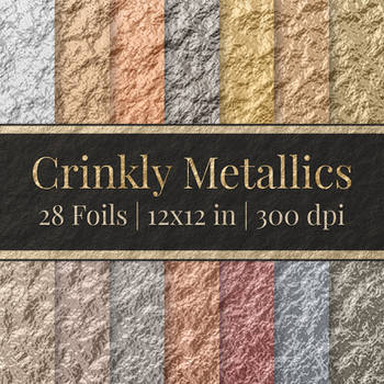 28 Digital Crinkly Metallic Foils