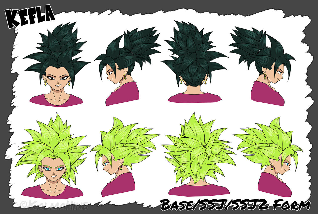 Base Ssj Kefla (Base/SSJ/SSJ2) Hairstyles by KalmaHine on DeviantArt