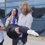 sprained ankle being carried