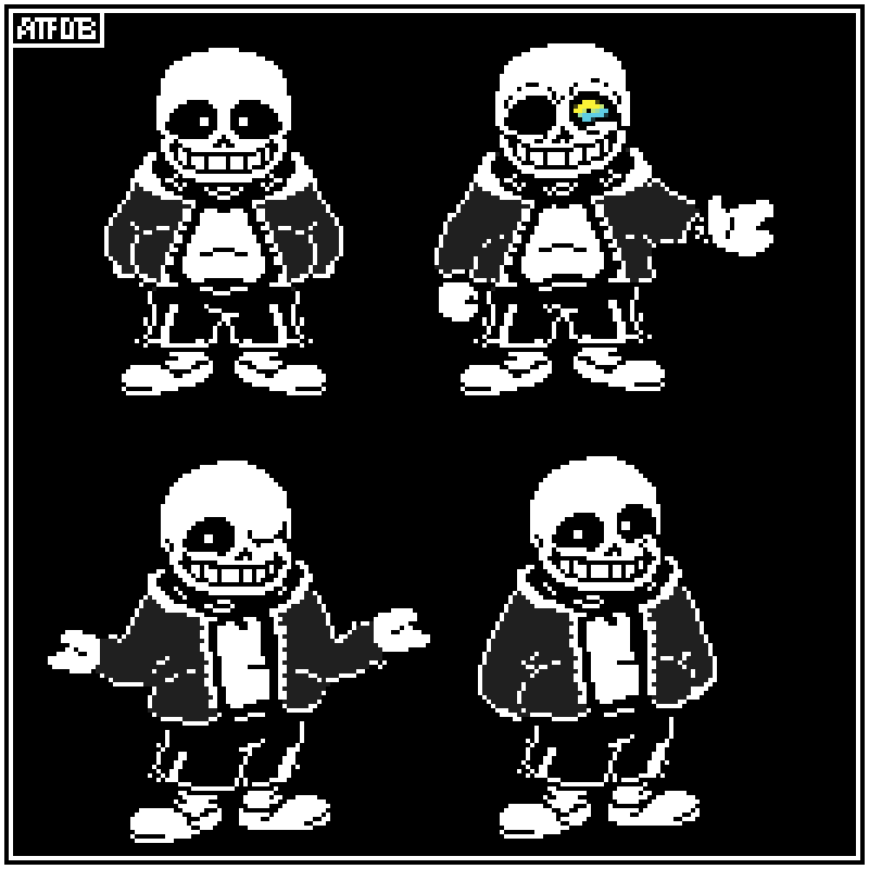 Undertale - Sans battle sprite by sotwound on DeviantArt