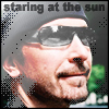 Edge stares at the sun