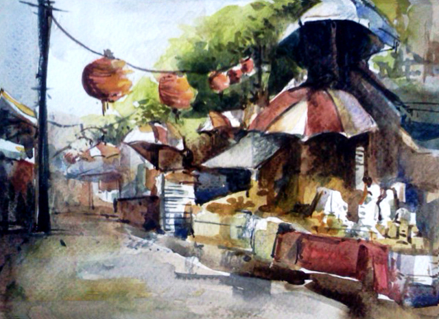 Watercolor - Chinatown