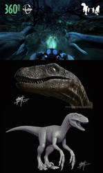 Velociraptor 360 interactive animation