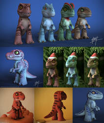 Cartoon dinosaurs