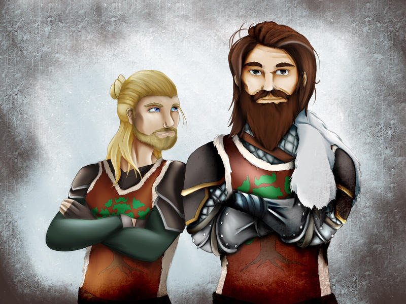 Slatebrook and Rodrique chilling by Cilleth Slatebrook and Rodrique chilling by Cilleth