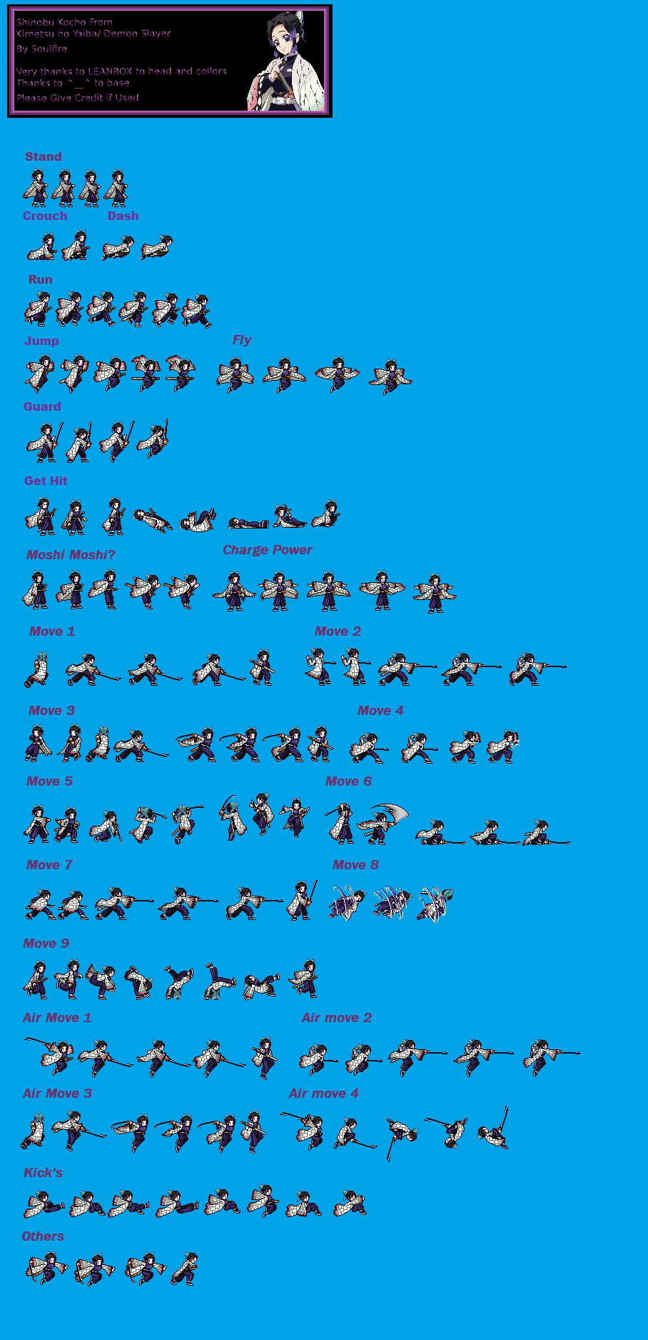 Shinobu Rant Layout Design Shinobu Kocho JUS - Kimetsu no Yaiba Sprite sheet by SoulfireSprites on ...