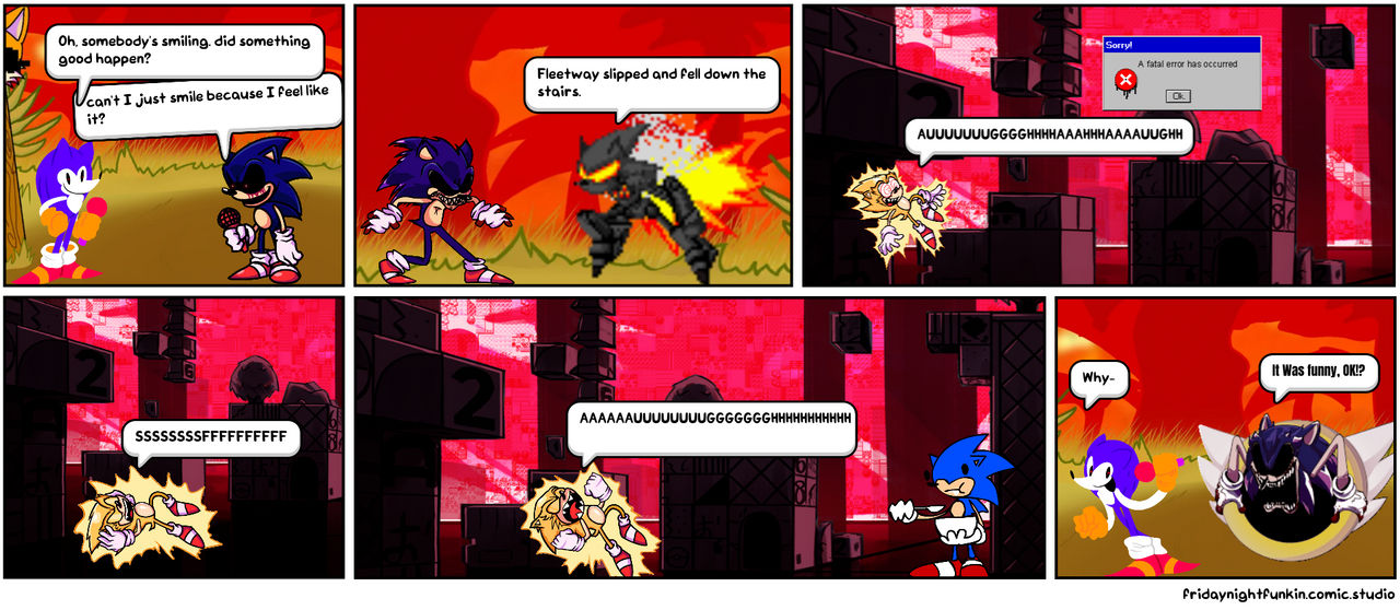 Fleetway fell down the stairs by Thatoneguywhoseesyou on DeviantArt