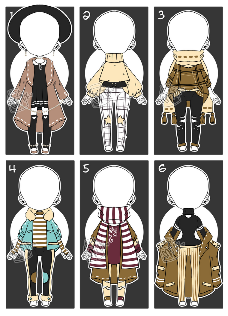 |autumn outfits|closed| by MILK-sshi on DeviantArt