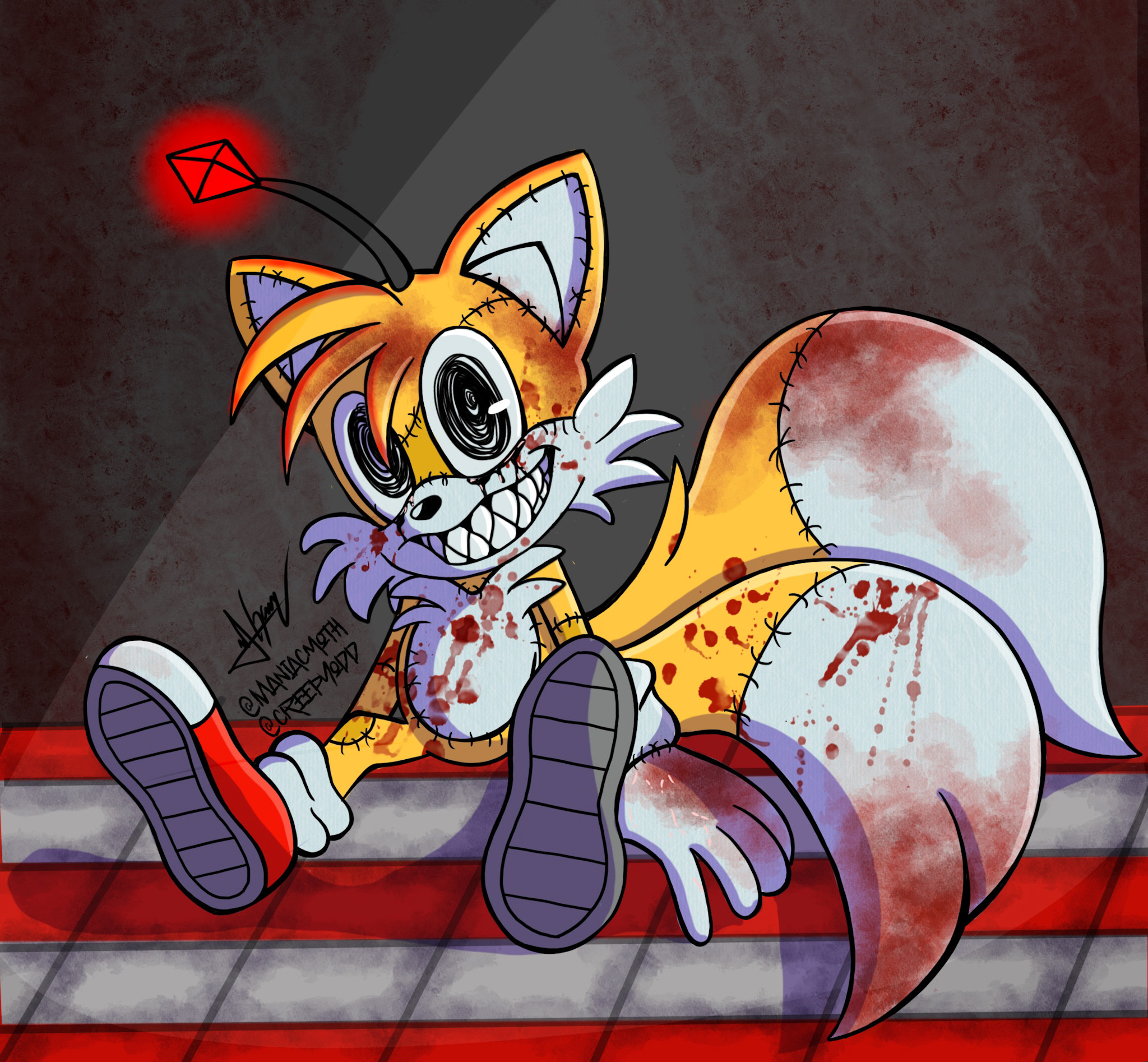 Tails Drawing Fan art, tails doll creepypasta, television, carnivoran png