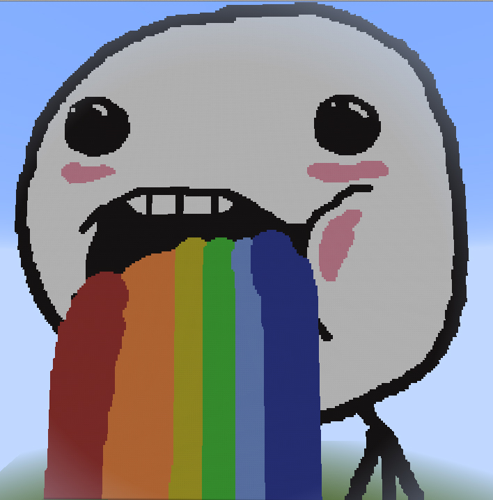 Puking Rainbows Pixel Art