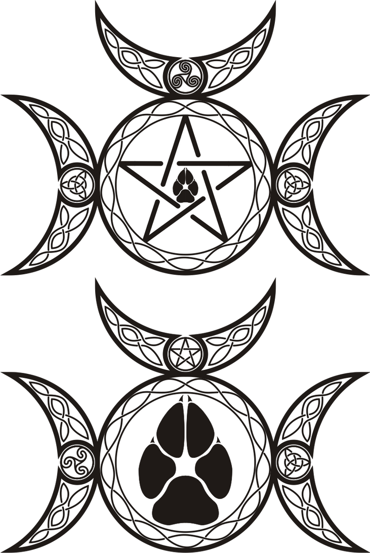 Викканский символ три Луны. Пентаграмма виккан. Викканство символ Луна. Символ триединой Богини Викка. Тройная метка