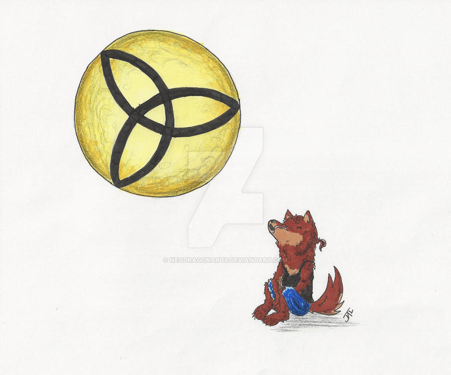 howlin' at the knotwork moon by neodragonarts on DeviantArt