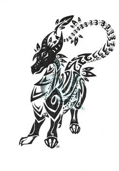 tribal black dragon