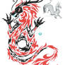 tribal oriental dragon tattoo