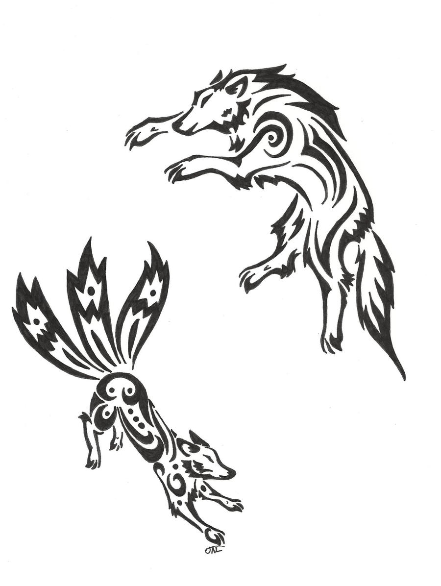 Fox And Wolf Tribal