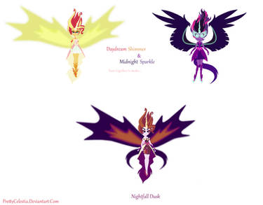 Daydream Shimmer and Midnight Sparkle Fusion