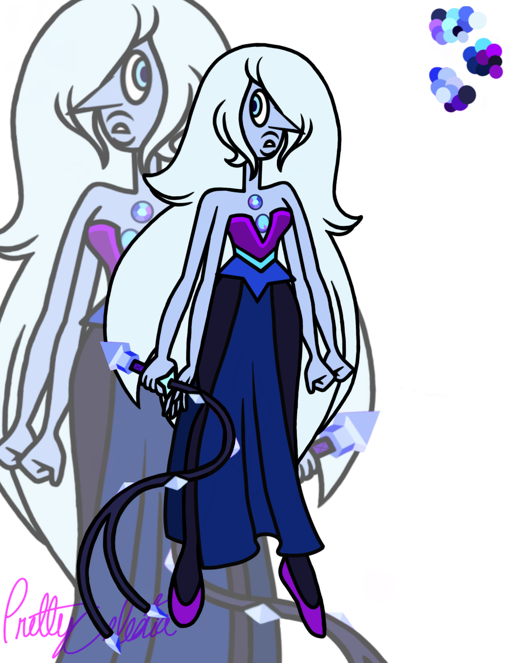 Amethyst and Blue Pearl Fusion Redo by PrettyCelestia on DeviantArt