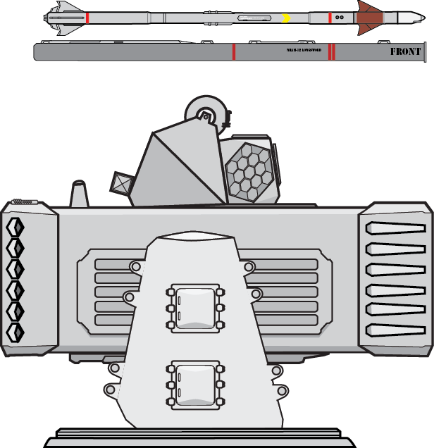 NRAM-32 Longsword Naval Rolling Airframe Missile by Afterskies