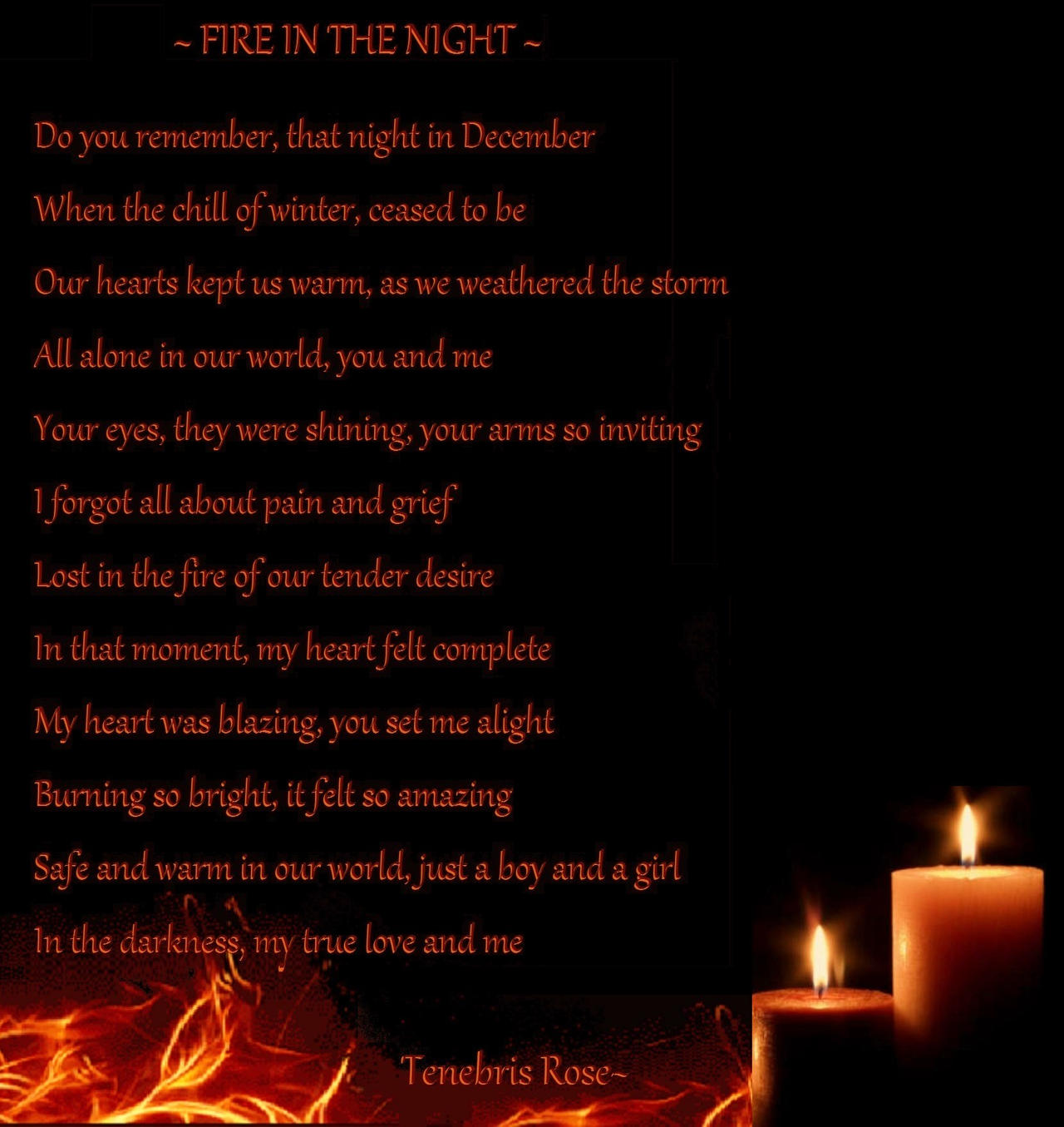Fire In The Night By Tenebris Rose By Tiralover On Deviantart