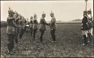 Kaiser Wilhelm II presents an Iron Cross