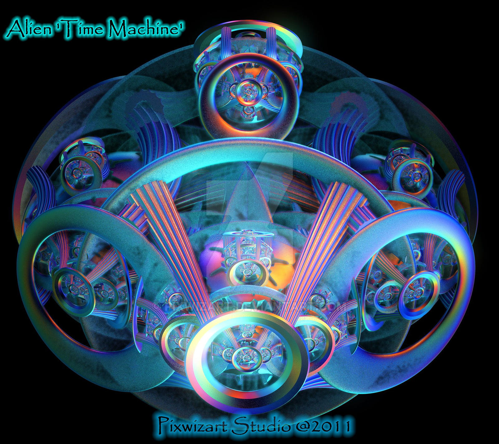 Alien Time Machine II fluoglow by pixwizart on DeviantArt